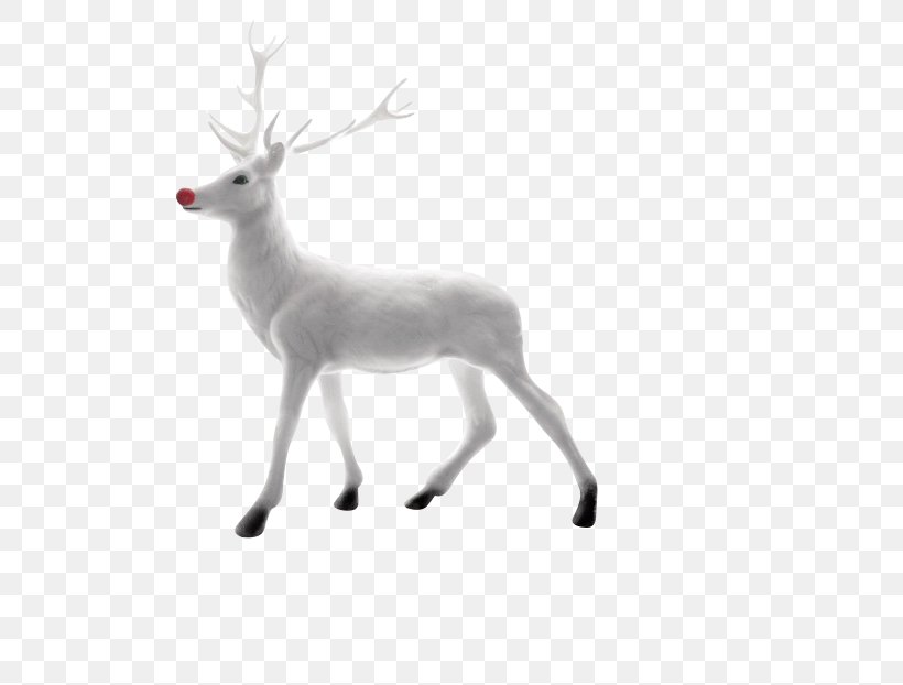 Rudolph Reindeer Santa Claus Christmas, PNG, 535x622px, Rudolph, Animal Figure, Antler, Black And White, Christmas Download Free