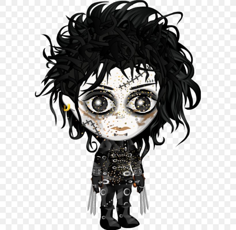 YoWorld Character Cartoon Goth Subculture Fiction, PNG, 600x800px, Yoworld, Black And White, Cartoon, Character, Cosplay Download Free
