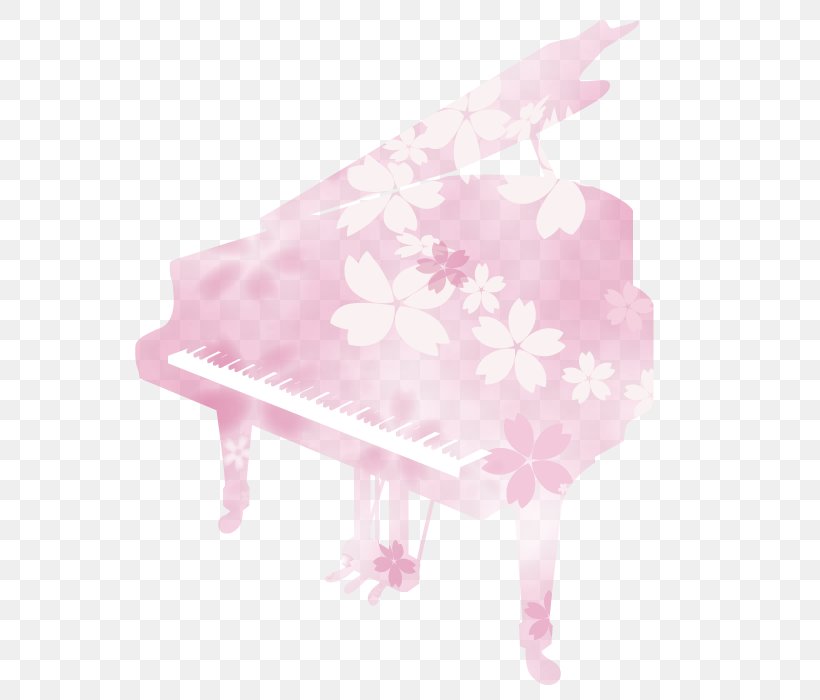 Cherry Blossom Piano Illustration., PNG, 700x700px, Watercolor, Cartoon, Flower, Frame, Heart Download Free