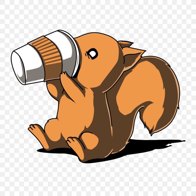 Coffee Squirrel Tea T-shirt Caffeinated Drink, PNG, 1024x1024px, Coffee, Black Squirrel, Caffeinated Drink, Cap, Carnivoran Download Free