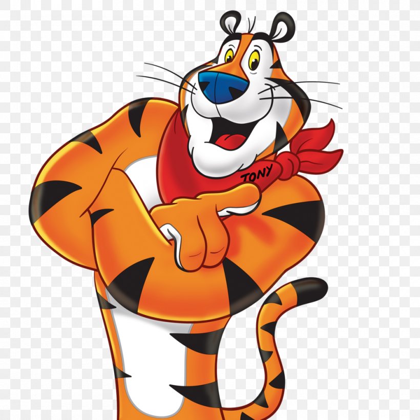 Frosted Flakes Tony The Tiger Breakfast Cereal The Face Of The Tiger, PNG, 1000x1000px, Frosted Flakes, Advertising, Art, Big Cats, Black Tiger Download Free