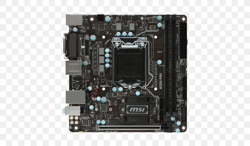 Motherboard Mini-ITX LGA 1151 CPU Socket MSI, PNG, 600x480px, Motherboard, Atx, Chipset, Computer Component, Computer Hardware Download Free
