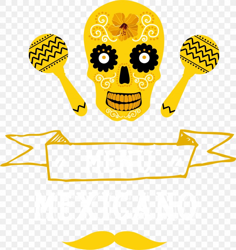 Yellow Smiley Skull U9ab7u9ac5 Clip Art, PNG, 3410x3616px, Yellow, Area, Bone, Chemical Element, Emoticon Download Free