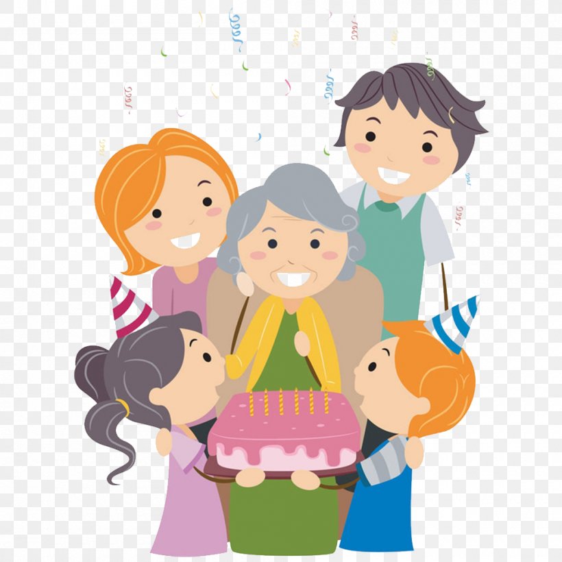 Birthday Grandparent Stock Photography Clip Art, PNG, 1000x1000px, Watercolor, Cartoon, Flower, Frame, Heart Download Free