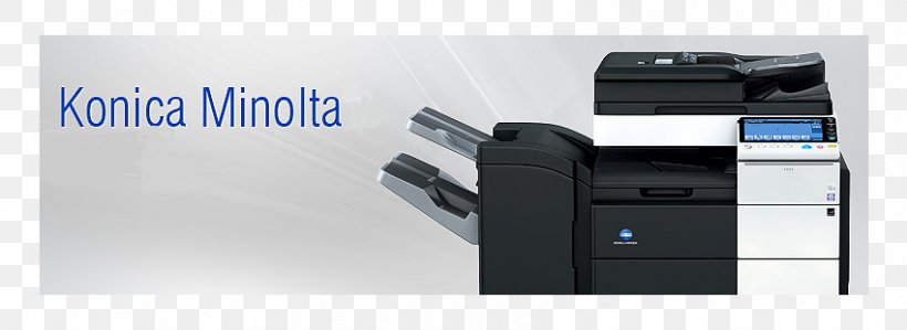 Multi-function Printer Photocopier Konica Minolta Ricoh, PNG, 850x310px, Multifunction Printer, Automatic Document Feeder, Brand, Computer Accessory, Copier Service Download Free