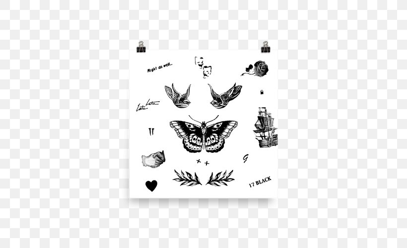 Tattoo Fashion One Direction IPhone 6 Plus IPhone 5s, PNG, 500x500px, Tattoo, Black And White, Bluza, Brand, Fashion Download Free