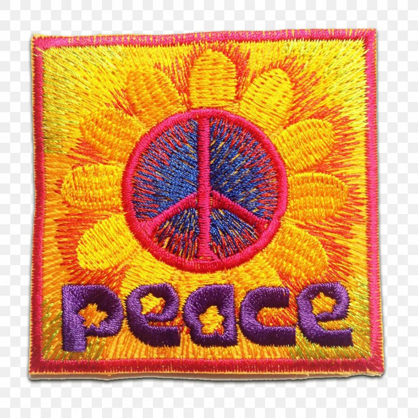 Embroidered Patch Embroidery Peace Yellow, PNG, 1100x1100px, Embroidered Patch, Applique, Bead, Clothing, Color Download Free