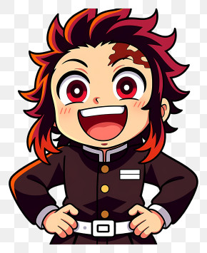 Kyojuro Rengoku - Happy Anime Schoolboy PNG