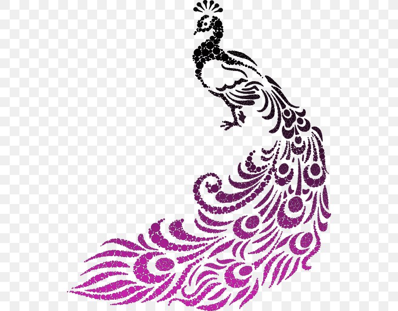 Bird Peafowl Wall Decal Clip Art, PNG, 544x640px, Bird, Art, Asiatic Peafowl, Bathroom, Black And White Download Free