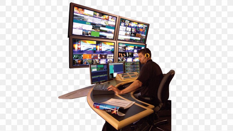 Grass Valley Technology Television System Automation, PNG, 1920x1080px, Grass Valley, Automation, Broadcasting, Control Room, Display Device Download Free