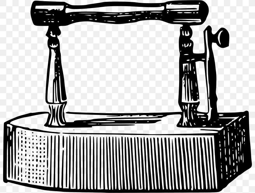 Hair Iron Clothes Iron Antique Drawing Clip Art, PNG, 800x622px, Hair Iron, Antique, Black, Black And White, Clothes Iron Download Free