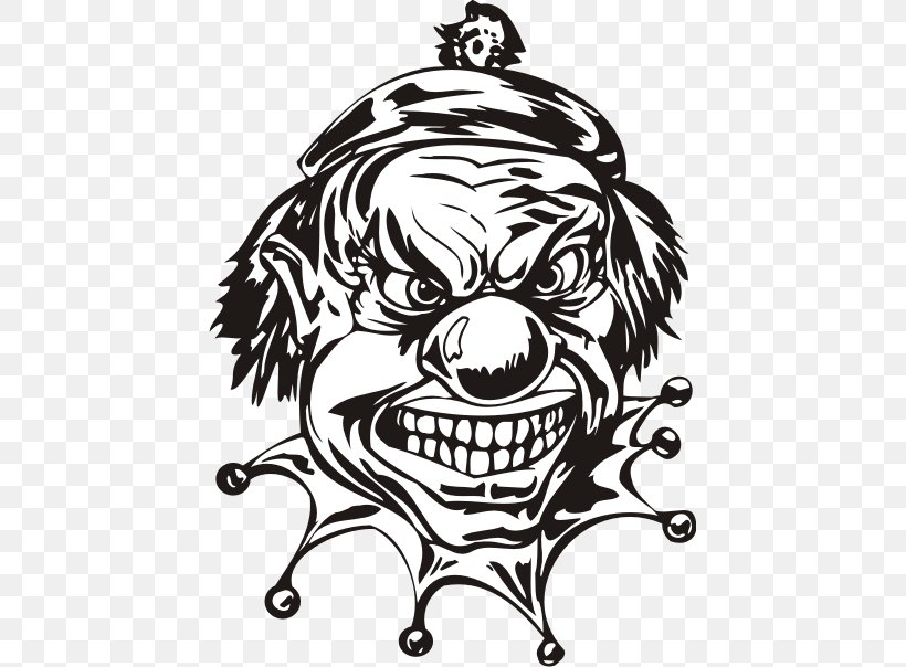 Joker Evil Clown Drawing Clip Art, PNG, 441x604px, Joker, Art, Artwork, Black And White, Bone Download Free