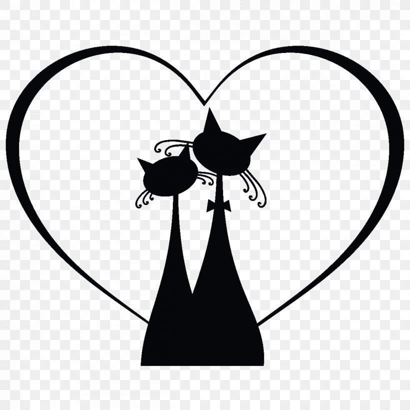 Black Cat Silhouette Drawing, PNG, 1200x1200px, Watercolor, Cartoon, Flower, Frame, Heart Download Free