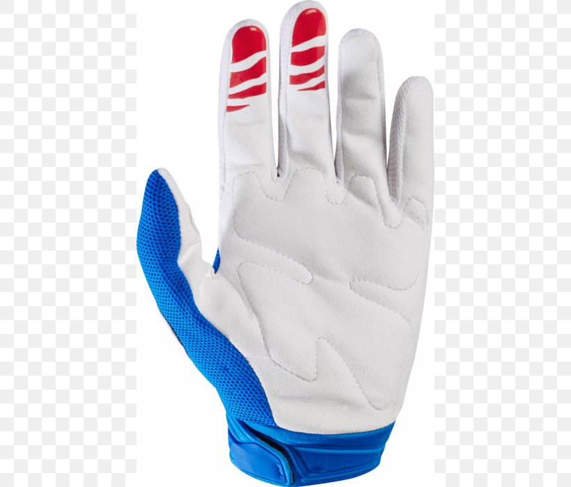 Glove Motocross Fox Racing Clothing Blue, PNG, 700x700px, Glove, Baby Blue, Baseball Equipment, Baseball Protective Gear, Bicycle Glove Download Free