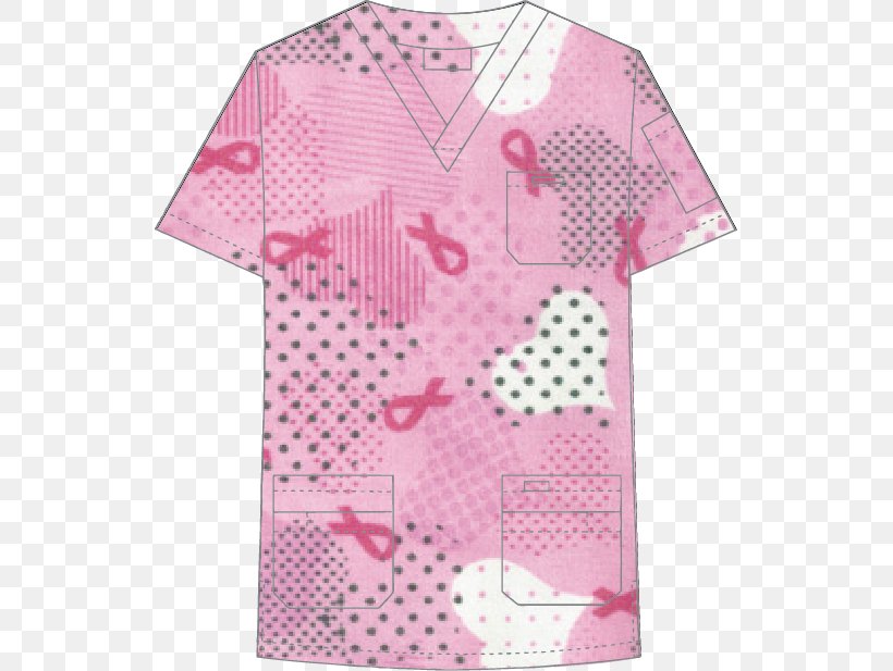 Polka Dot Sleeve T-shirt Textile Pattern, PNG, 535x617px, Polka Dot, Clothing, Magenta, Outerwear, Pink Download Free