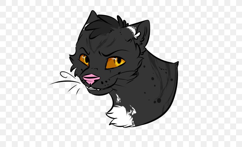 Whiskers Domestic Short-haired Cat Cartoon Illustration, PNG, 500x500px, Whiskers, Animated Cartoon, Black, Black Cat, Black M Download Free