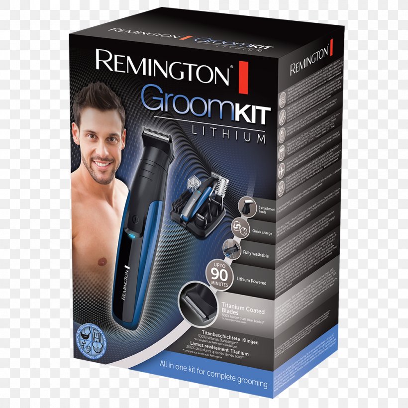 Hair Clipper Remington BHT6250 Beard Electric Razors & Hair Trimmers Lithium, PNG, 1000x1000px, Hair Clipper, Beard, Body Hair, Electric Razors Hair Trimmers, Facial Hair Download Free