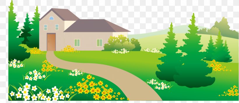 Landscape Painting House Illustration, PNG, 1585x686px, Landscape, Art, Biome, Drawing, Ecosystem Download Free
