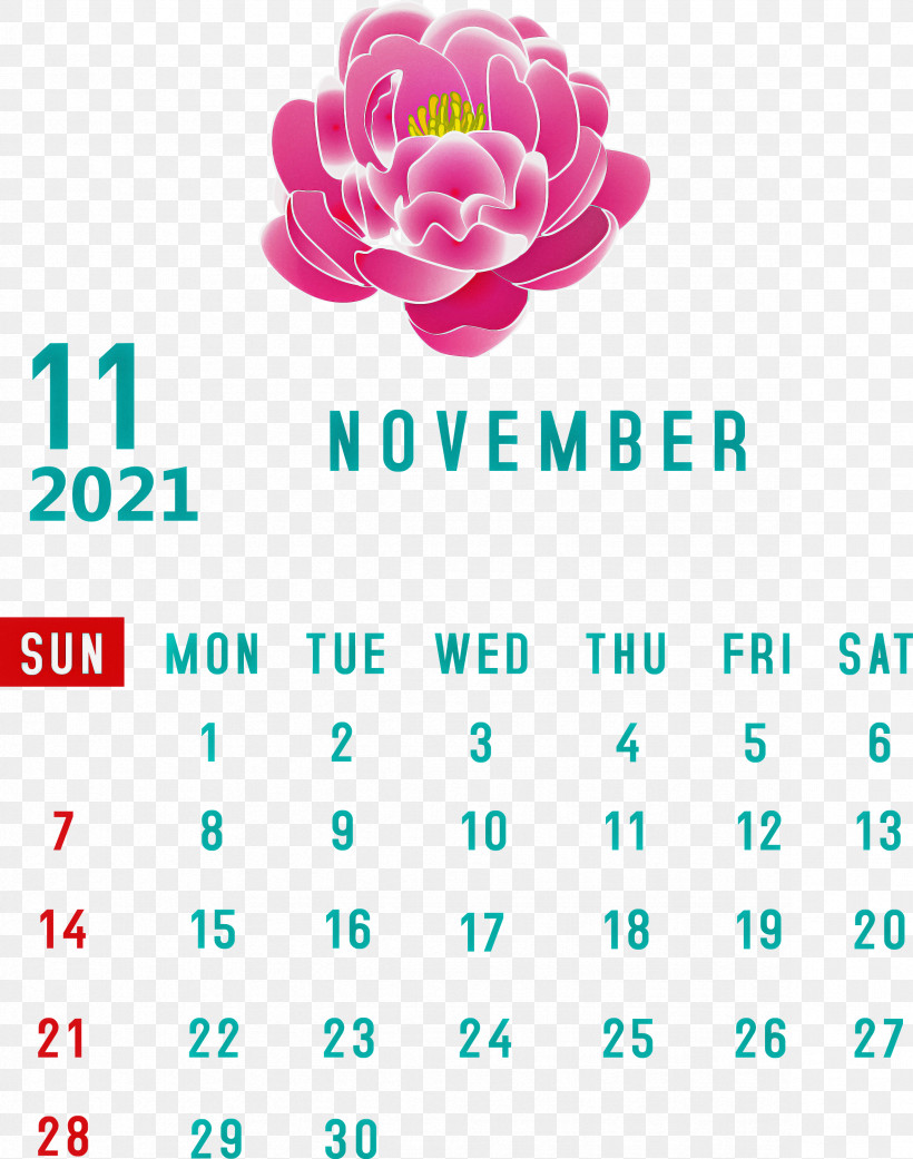November 2021 Calendar November 2021 Printable Calendar, PNG, 2362x3000px, November 2021 Calendar, Biology, Cut Flowers, Flower, Geometry Download Free