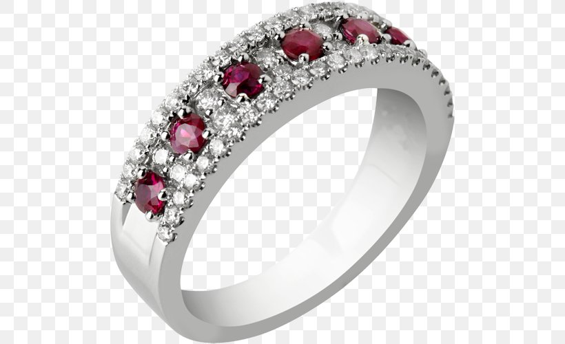 Ruby Wedding Ring Platinum Silver Gold, PNG, 500x500px, Ruby, Bitxi, Body Jewelry, Colored Gold, Diamond Download Free