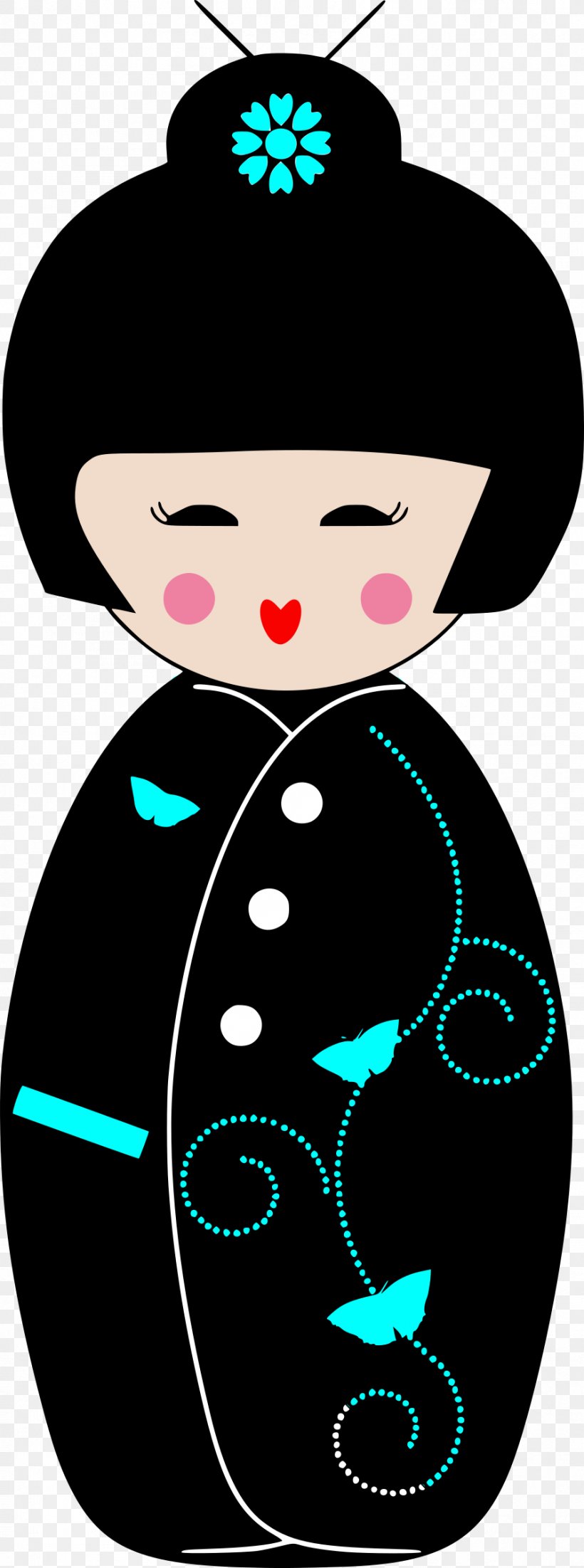 Kimono Geisha Doll Clip Art, PNG, 893x2400px, Kimono, Art, Artwork, Black Hair, Doll Download Free