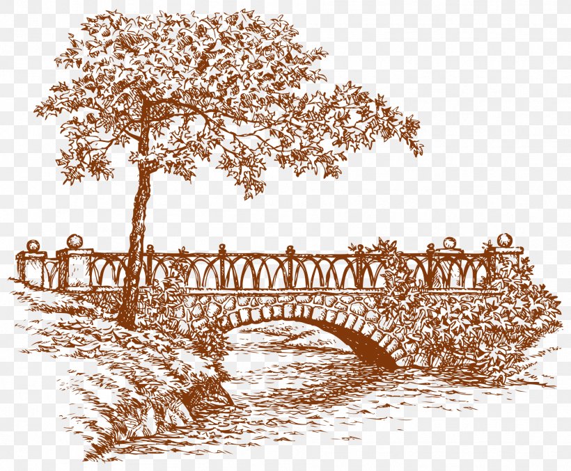 Old Alton Bridge Drawing Illustration, PNG, 1876x1550px, Bridge, Arch Bridge, Branch, Drawing, Flower Download Free