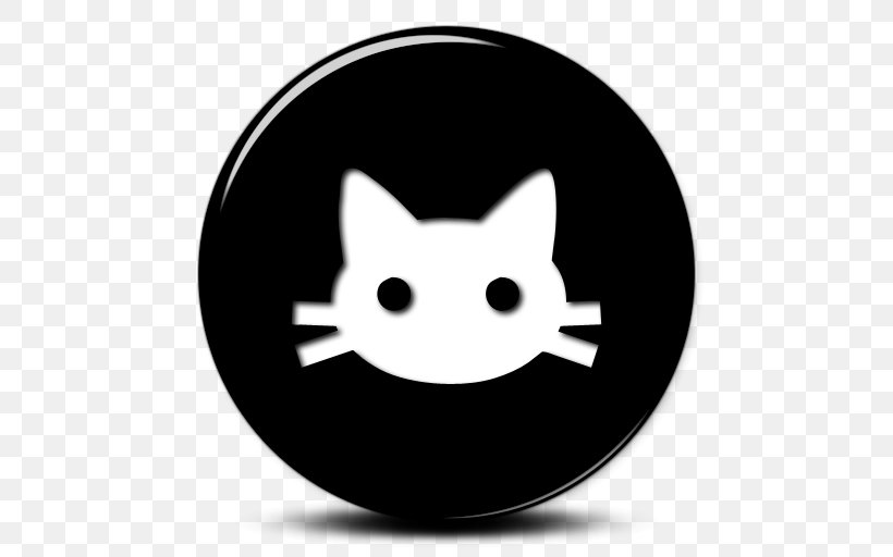 Black And White Cat Like Mammal Smile, PNG, 512x512px, Logo, Black, Black And White, Cat, Cat Like Mammal Download Free