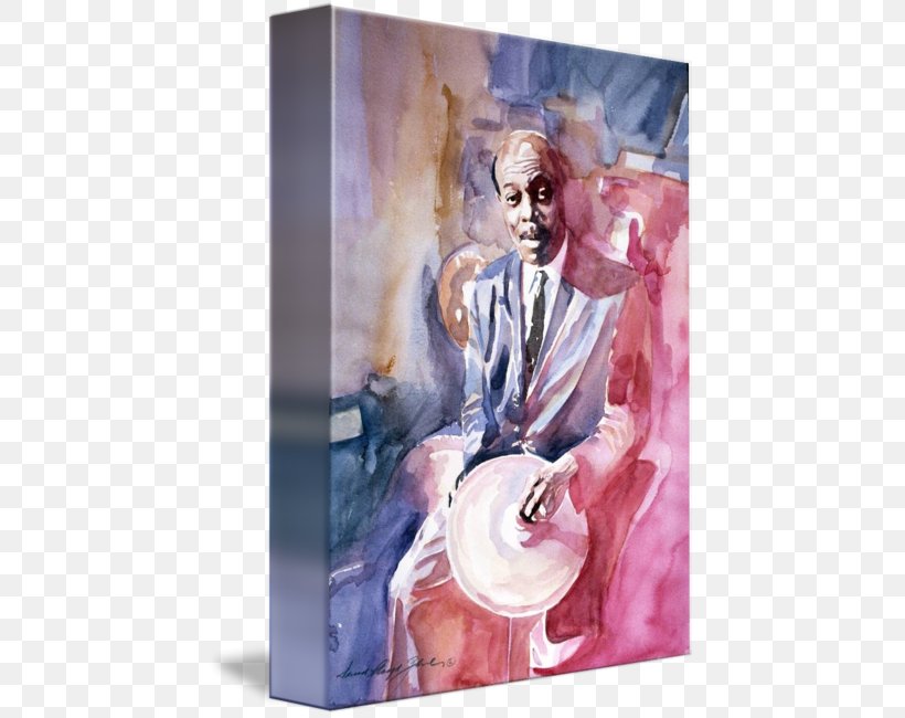 Watercolor Painting Jo Jones Drummer Art, PNG, 442x650px, Painting, Acrylic Paint, Art, Artwork, Drummer Download Free