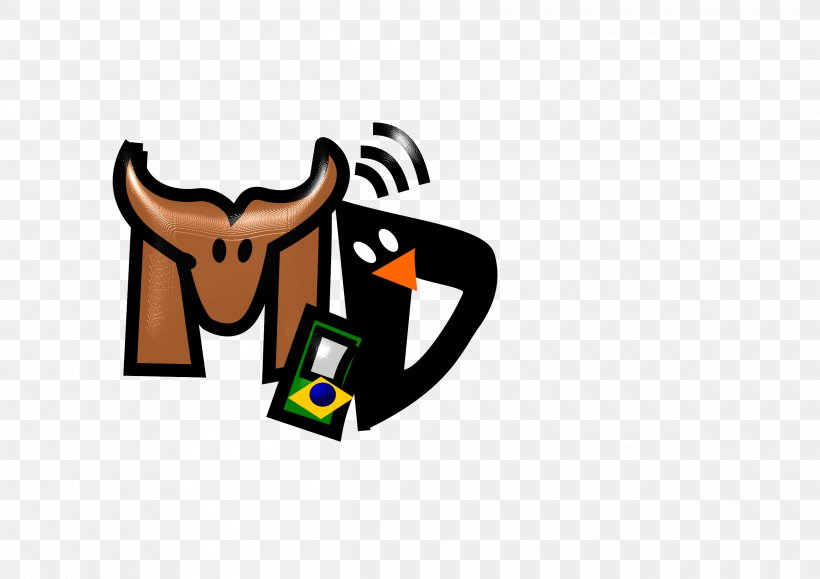 Logo GNU/Linux Naming Controversy Penguin Wildebeest Clip Art, PNG, 2400x1697px, Logo, Artwork, Brand, Cartoon, Fictional Character Download Free