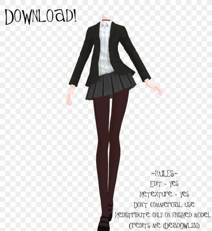 MikuMikuDance Clothing Formal Wear VRChat School Uniform, PNG, 1024x1114px, Watercolor, Cartoon, Flower, Frame, Heart Download Free