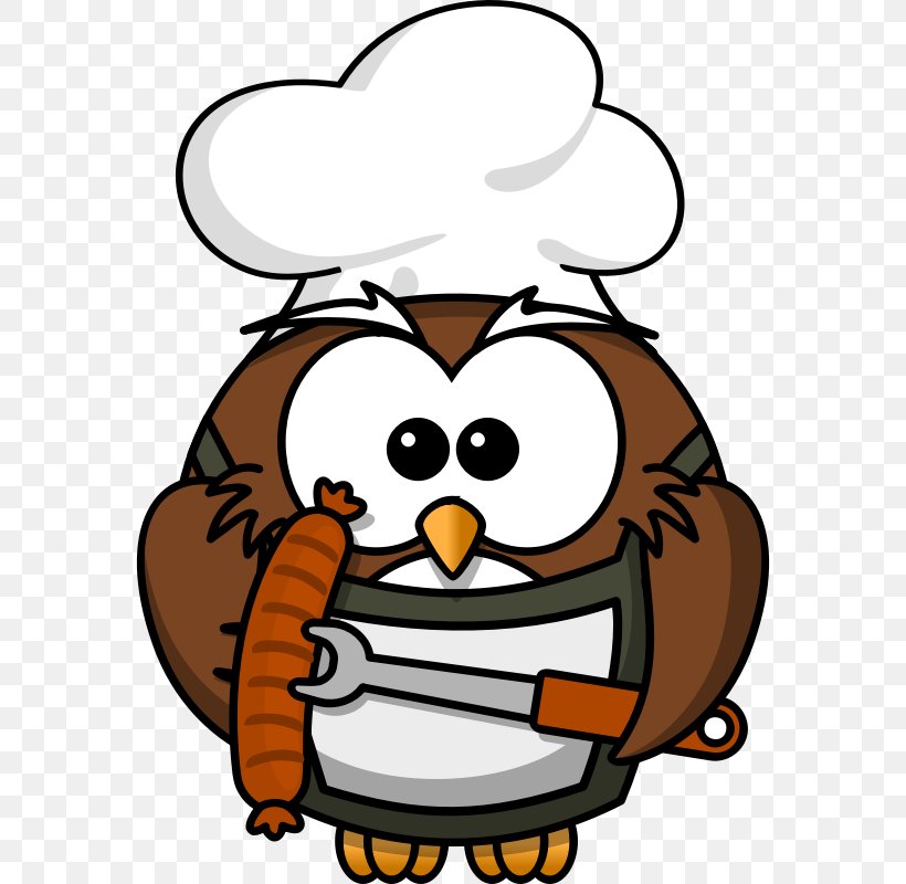 Owl Barbecue Grill Ice Cream Cones Cooking Clip Art, PNG, 800x800px, Owl, Artwork, Baking, Barbecue Grill, Beak Download Free