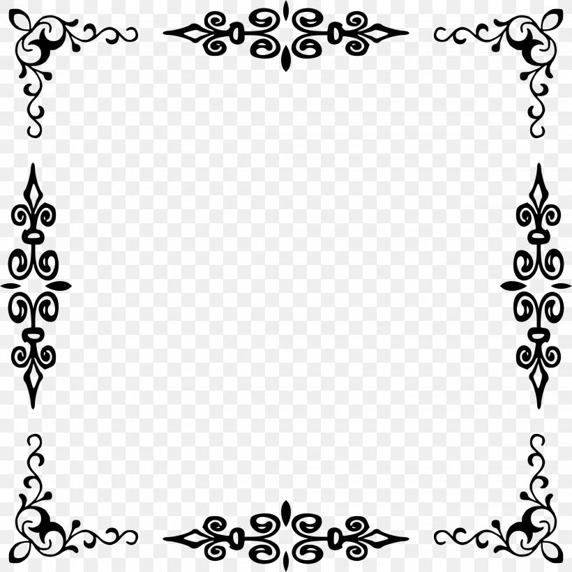 Picture Frames Clip Art, PNG, 2262x2262px, Picture Frames, Area, Art, Black, Black And White Download Free