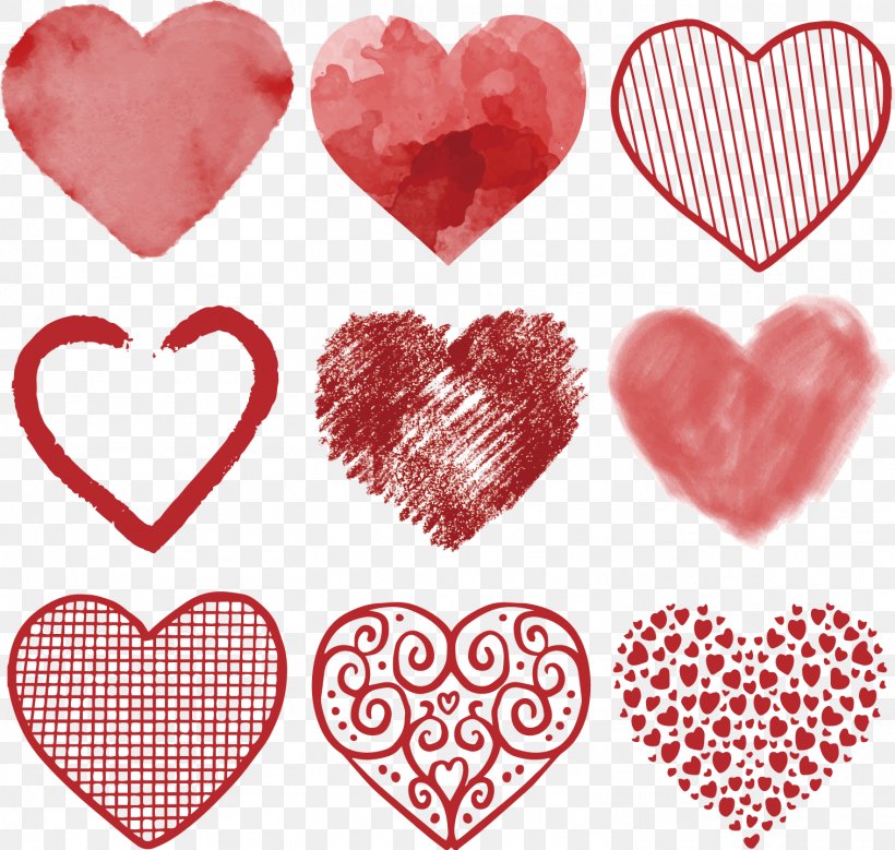 Heart Euclidean Vector Clip Art, PNG, 1514x1440px, Watercolor, Cartoon, Flower, Frame, Heart Download Free