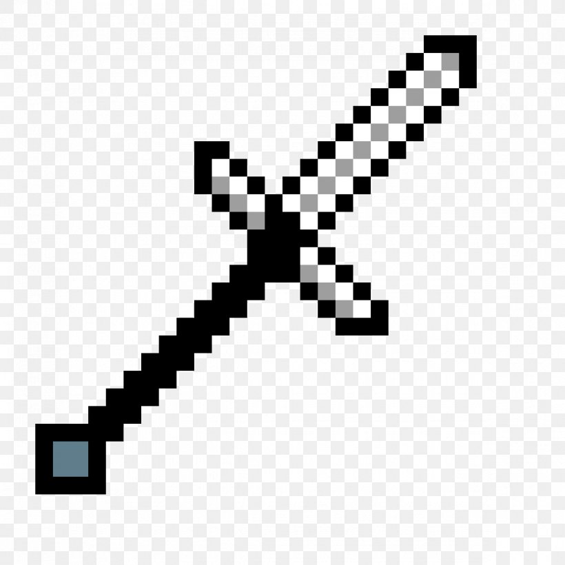 Minecraft: Pocket Edition Xbox 360 PlayStation 4 Sword, PNG, 1184x1184px, Minecraft, Black, Black And White, Brand, Fez Download Free