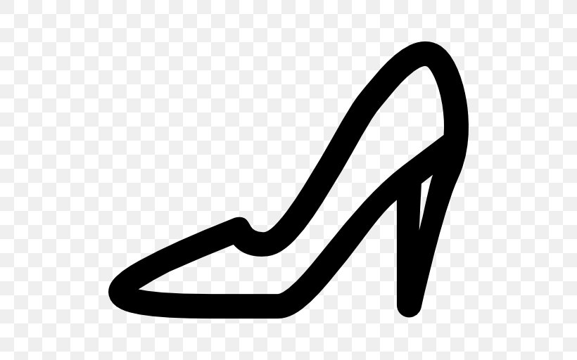 High-heeled Shoe Clip Art, PNG, 512x512px, Shoe, Area, Black, Black And White, Black M Download Free