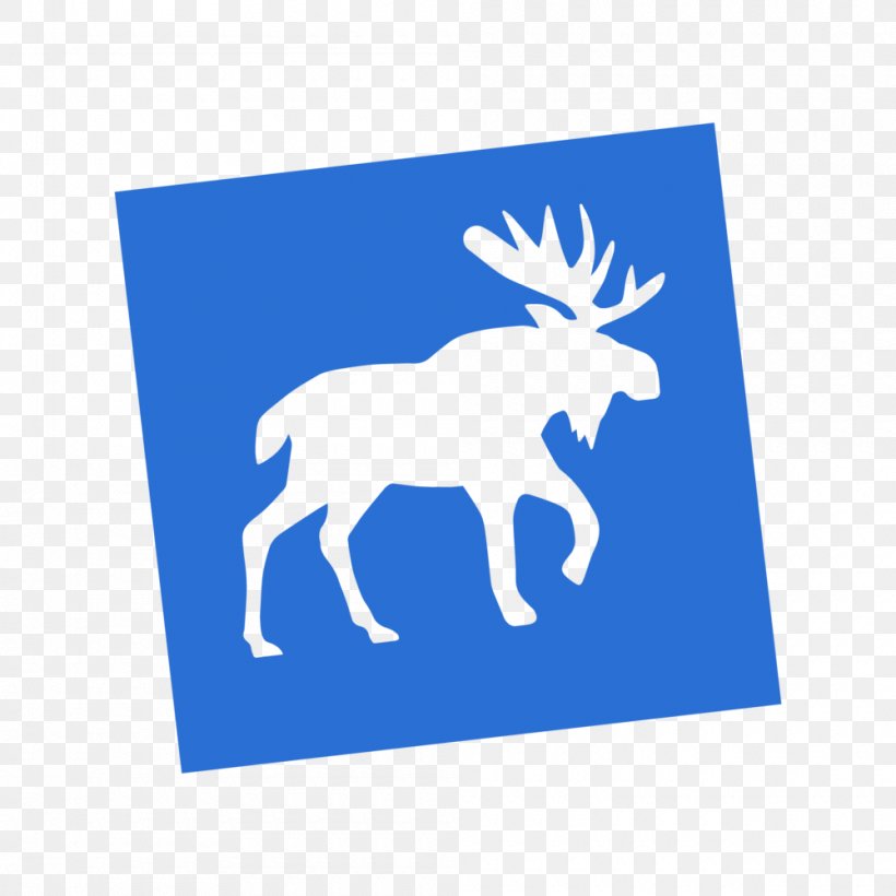 Blue Moose Reindeer Logo Snag Volleyball, PNG, 1000x1000px, Blue Moose, Antler, Blue, Brand, Breathability Download Free