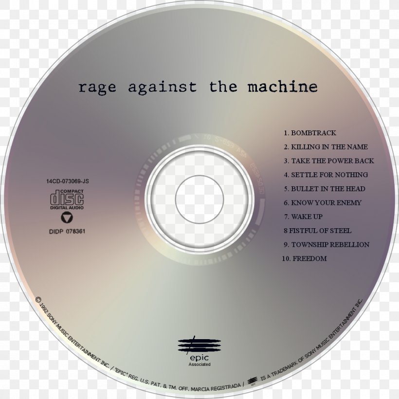 Compact Disc Rage Against The Machine 0 Album Live & Rare, PNG, 1000x1000px, Watercolor, Cartoon, Flower, Frame, Heart Download Free