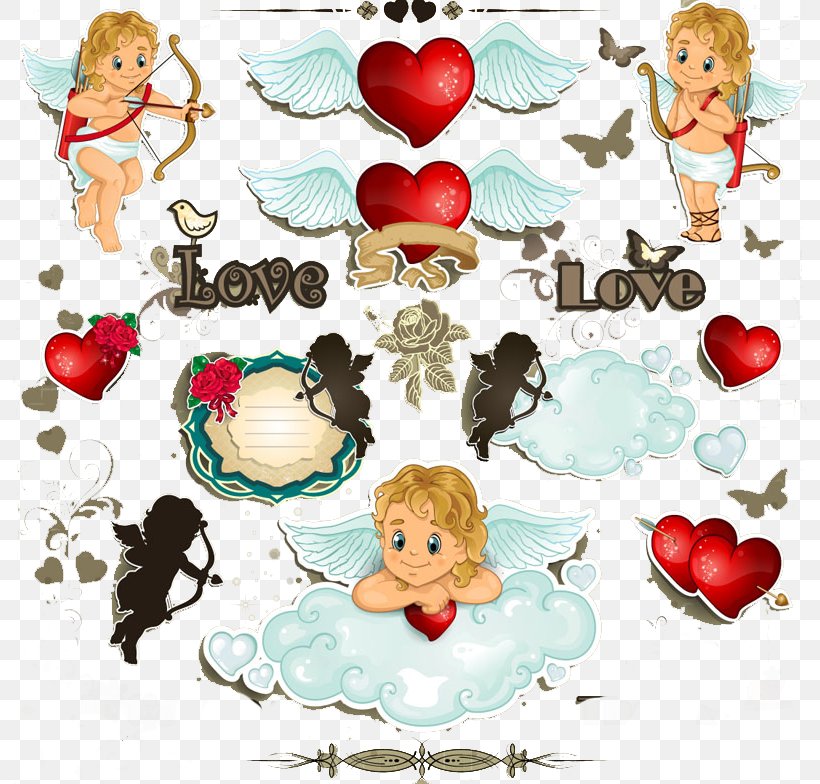 Cupid Illustration, PNG, 800x784px, Cupid, Angel, Art, Artwork, Flower Download Free