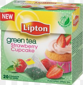 Green Tea - Green Tea Cupcake Lipton Tea Bag Strawberry PNG