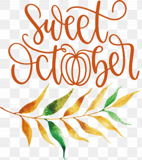 Sweet October October Fall PNG