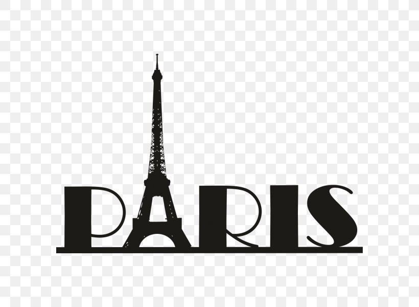 Eiffel Tower Wall Decal, PNG, 600x600px, Eiffel Tower, Black And White, Brand, Decal, Drawing Download Free