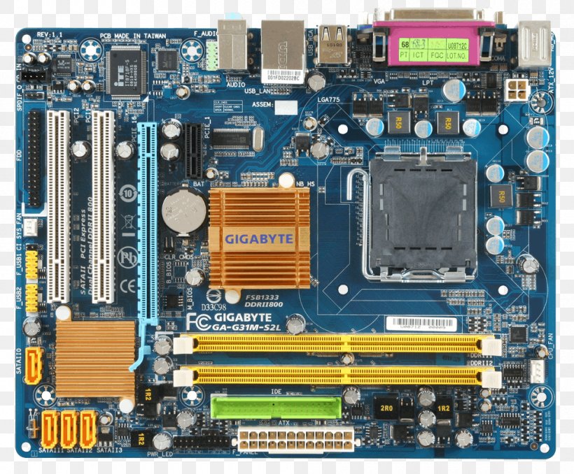 Intel LGA 775 Motherboard Gigabyte Technology MicroATX, PNG, 1000x827px, Intel, Atx, Central Processing Unit, Computer Component, Computer Hardware Download Free