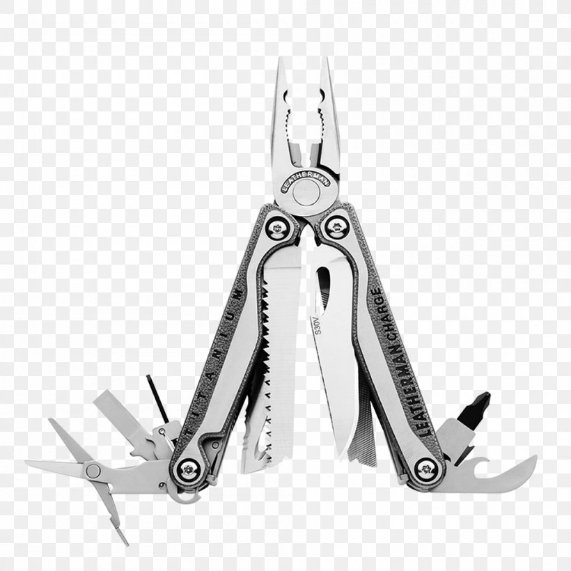 Multi-function Tools & Knives Knife Leatherman Clip Point, PNG, 1000x1000px, Multifunction Tools Knives, Bit, Black And White, Blade, Clip Point Download Free