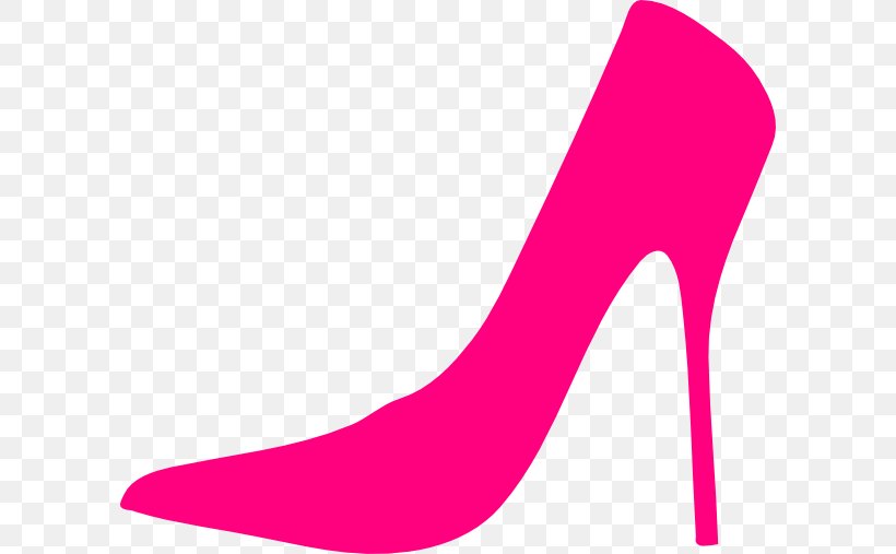 Slipper High-heeled Footwear Shoe Pink Clip Art, PNG, 600x507px, Watercolor, Cartoon, Flower, Frame, Heart Download Free