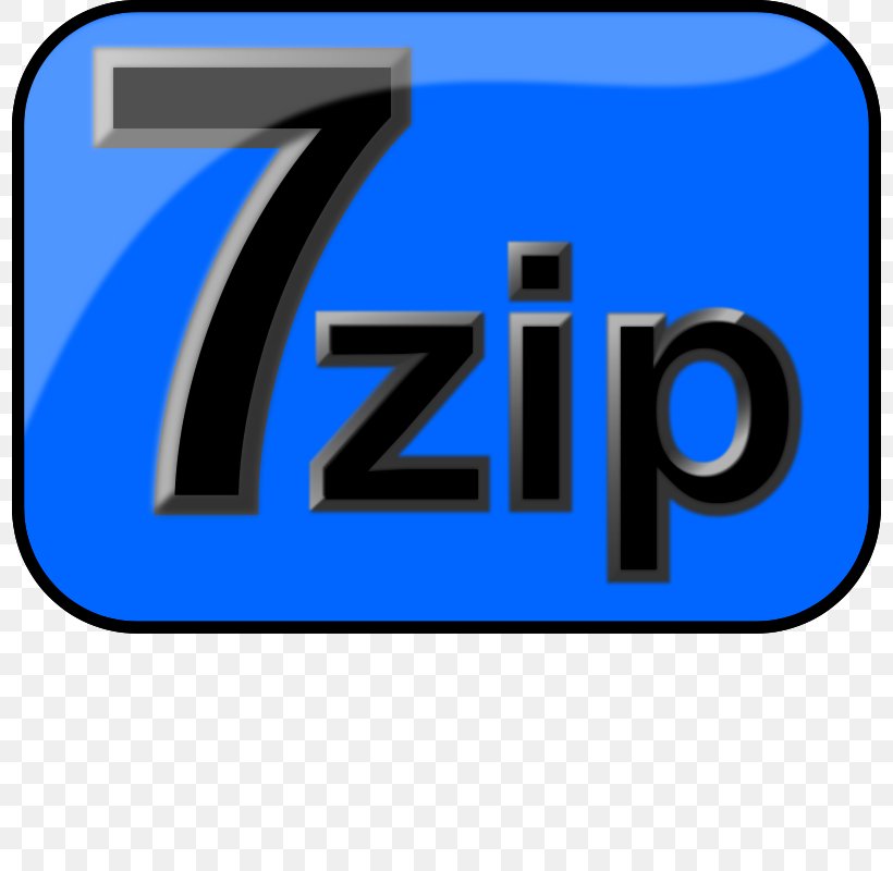 7-Zip Clip Art, PNG, 800x800px, Zip, Area, Blue, Brand, Data Compression Download Free