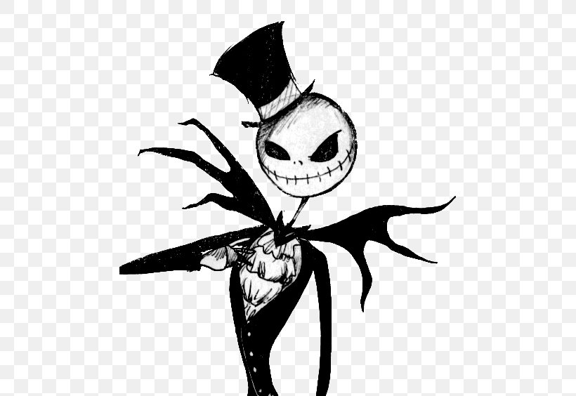 Jack Skellington The Nightmare Before Christmas: The Pumpkin King Drawing, PNG, 480x564px, Jack Skellington, Art, Artwork, Black And White, Character Download Free