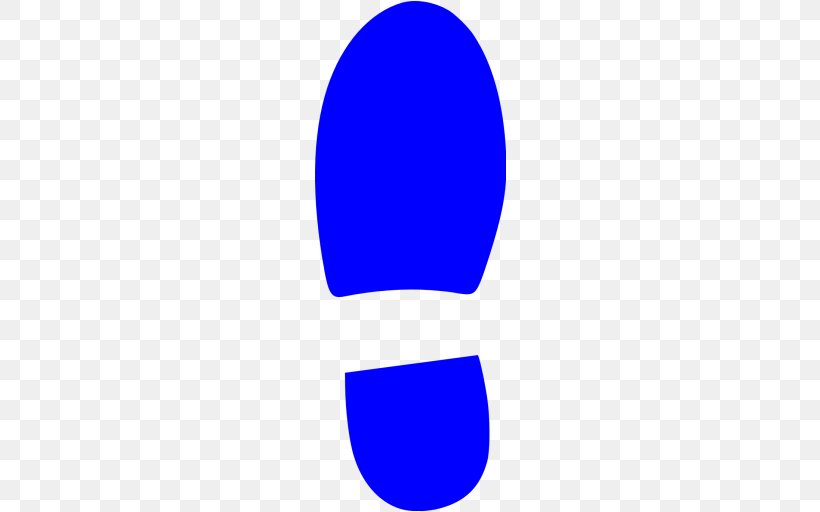 Blue Shoe Footprint Clip Art, PNG, 512x512px, Blue, Area, Boot, Cobalt Blue, Electric Blue Download Free