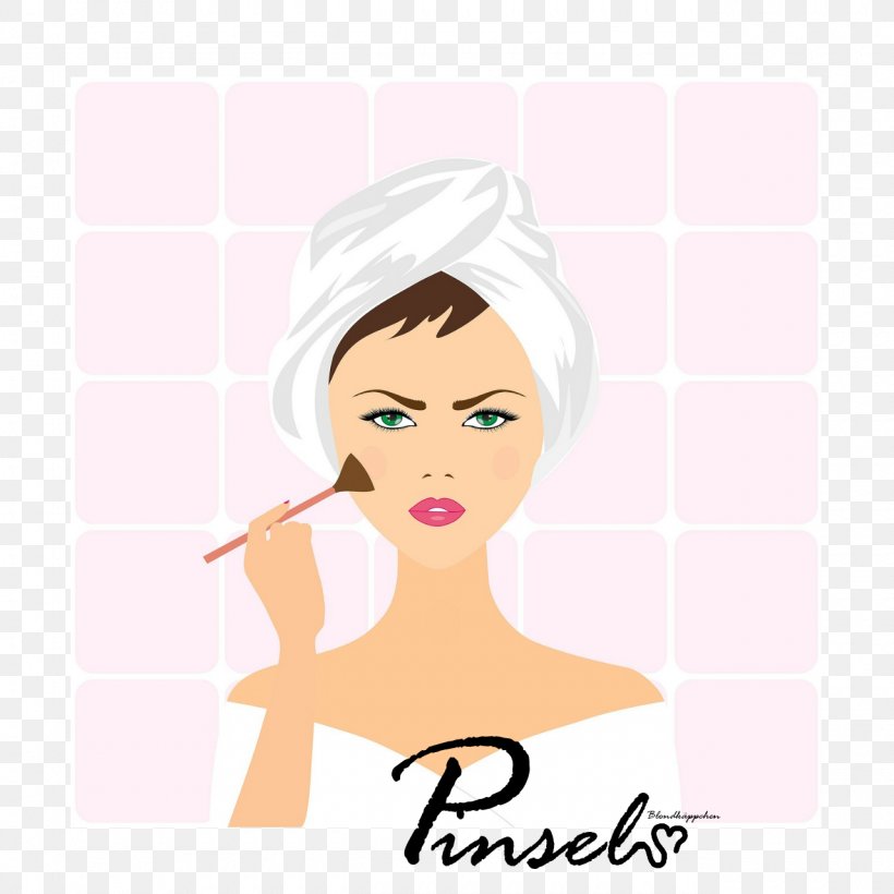 Cosmetics Make-up Artist Beauty Makeup Brush, PNG, 1280x1280px, Watercolor, Cartoon, Flower, Frame, Heart Download Free