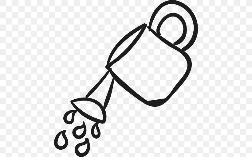 Watering Cans Gardening Clip Art, PNG, 512x512px, Watering Cans, Area, Artwork, Black And White, Container Download Free