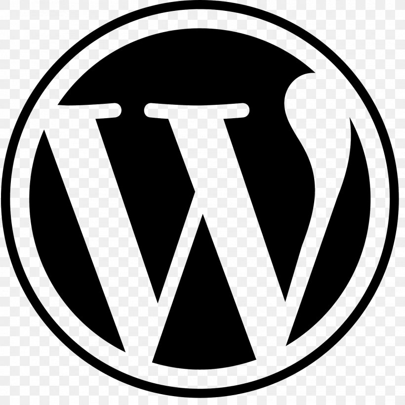 WordPress Logo, PNG, 1600x1600px, Wordpress, Area, Black And White, Blog, Brand Download Free